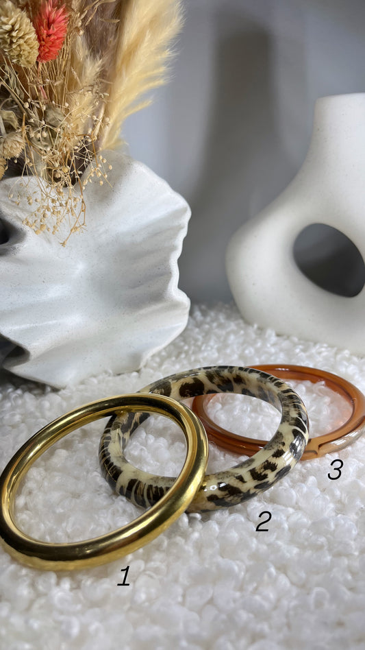 Bracelet jonc léopard